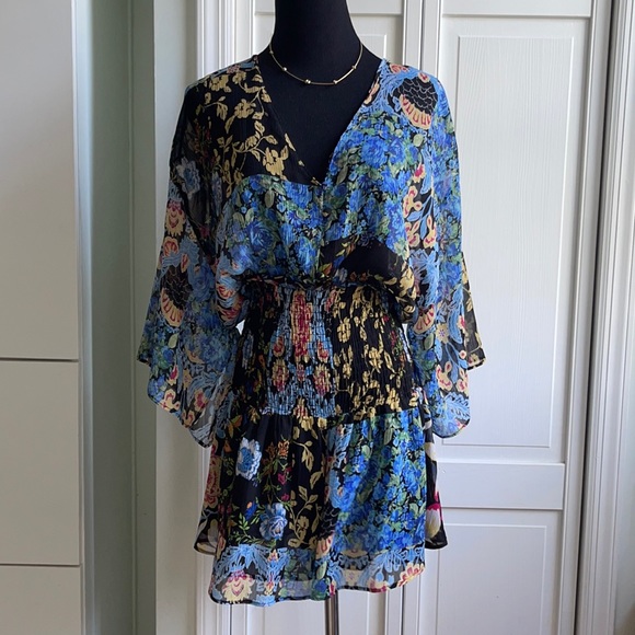 Zara Multicolored Patchwork Floral Printed Romper/Jumpsuit Size S. - Picture 4 of 14